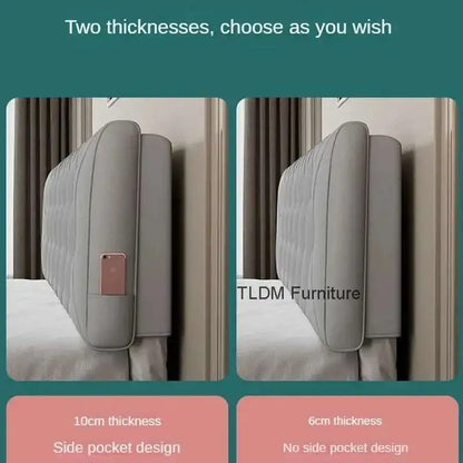 Backrest Soft Bag Bed Headboards for Hotel Headboards American Flannel Cloth Skin-Friendly Light Luxury Household Bed Headboards
