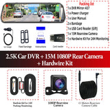 Acceo A37 Car DVR 10.0 Inch Rear View Mirror 2.5K Dash Cam 1080P Car Camera With Rear View Camera Video Recorder Registrar DVRs