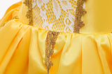 2025 Cosplay Belle Princess Dress Girls Dresses For Beauty and beast Party Clothing Magic stick crown Costume 3-12Y