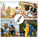 Outdoor Tableware Set Spoon Fork Knife Bottle Opener Stainless Steel 4 in 1 Foldable Camping Cutlery Set Picnic Utensil Set
