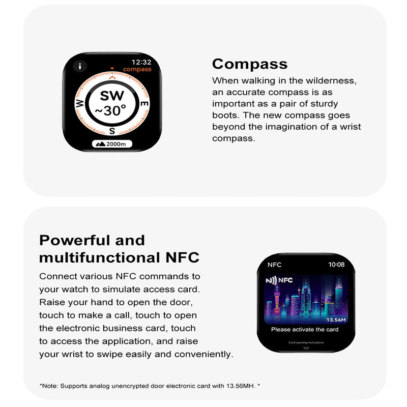 DT Watch 10 SmartWatch DT Watch X Amoled 46mm Screen Video Play Local Music 4GB NFC ChatGPT Compass SmartWatch For Apple Android