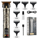 T9 LCD Electric Hair Trimmer Oil Shaving Head Electric Clipper Engraving Electric Clipper Hair Precision Trimmer for Men Care