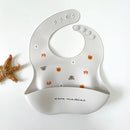 1pc Baby Lunch Apron Toddler Silicone Bibs Baby Kids Girl Boys Waterproof Saliva Cartoon Feeding Baby Silicone Bib Aprons 