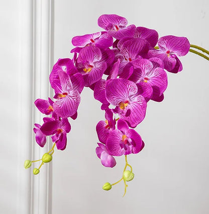 69cm Artificial Phalaenopsis Flower Branches Real Touch Faux Orchid Stems for Floral Arrangement Wedding Party Home Decoration