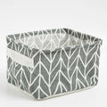 Small Foldable Canvas Storage Basket With Handle Cotton And Linen Desktop Storage Box Small Fresh Waterproof Storage Basket 1PC