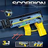 Technical Building Blocks Toys Gun Scorpion Uziel Submachine Magnum Eagle USP Pistol WW2 Military SWAT Weapon Model For Children
