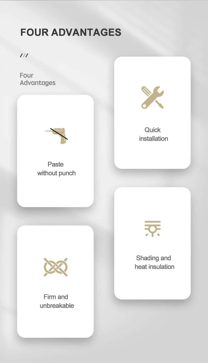 Self-Adhesive Pleated Blind High Shading Non-Woven Window Shade Bathroom Kitchen Balcony Zebra Blackout Curtain