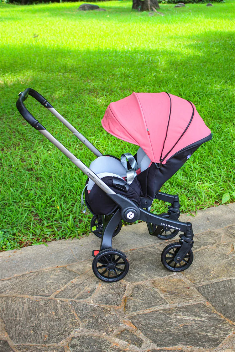 EU STOCK 4in1 baby stroller two-way Multifunctional newborn baby stroller 3in1 Foldable Basket type seat Lightweight Travel Pram
