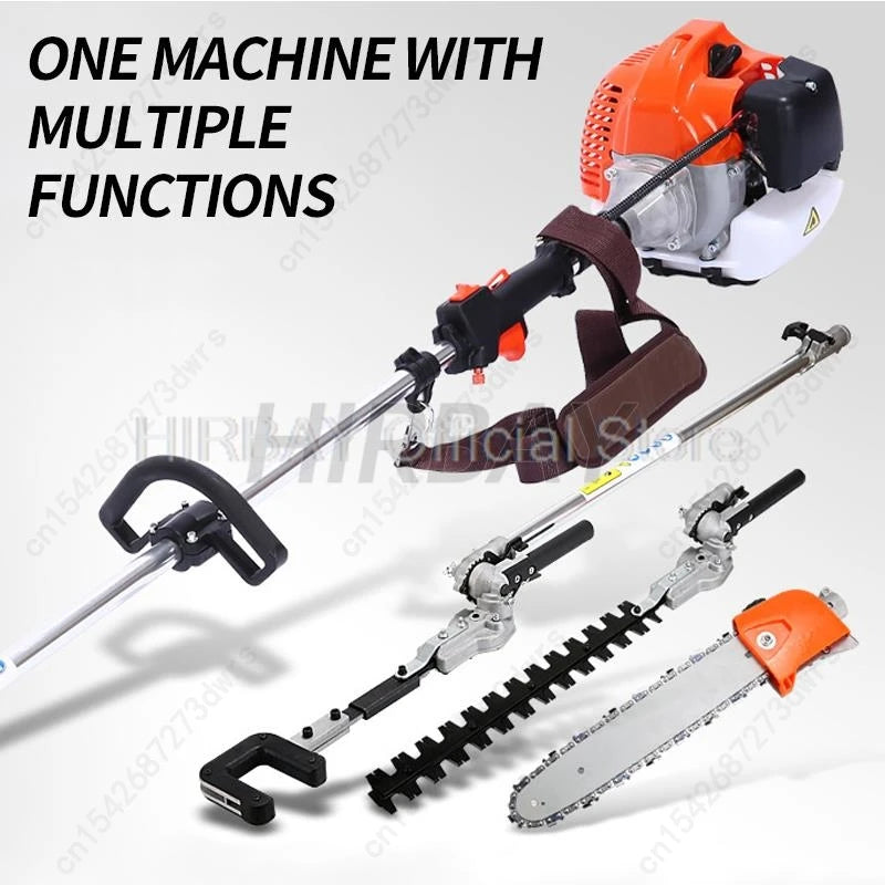Lawn Mower High Branch Hedge Trimmer Gasoline Engine Strimmer Chainsaw Fruit Picker High Branch Shear Multi-Purpose Garden Tools