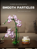 Creative Orchid Cymbidium Eternal Flowers Potted Plant Building Blocks Simulation Phalaenopsis DIY Bricks Toys Valentine's Gift