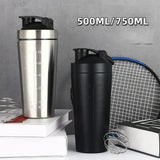 Stainless Steel Protein Shaker Cup Portable Fitness Sports Mug Nutrition Shakers Cup Water Bottles Water Cup Portable Shakers