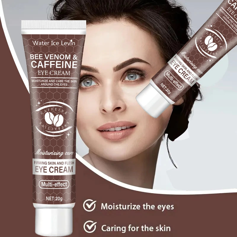 Creme para a área dos olhos com cafeína natural, potente ação hidratante e firmadora (20g), indicado para bolsas e olheiras. Após o uso, promove um efeito lifting na região dos olhos, reduzindo rugas e sinais de envelhe