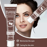 Creme para a área dos olhos com cafeína natural, potente ação hidratante e firmadora (20g), indicado para bolsas e olheiras. Após o uso, promove um efeito lifting na região dos olhos, reduzindo rugas e sinais de envelhe