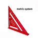 Sistema métrico rojo