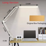 LED Desk Lamp with Clamp 10W Swing Arm Desk Lamp Eye-Caring Dimmable Desk Light with 10 Brightness Level, 3 Lighting Modes