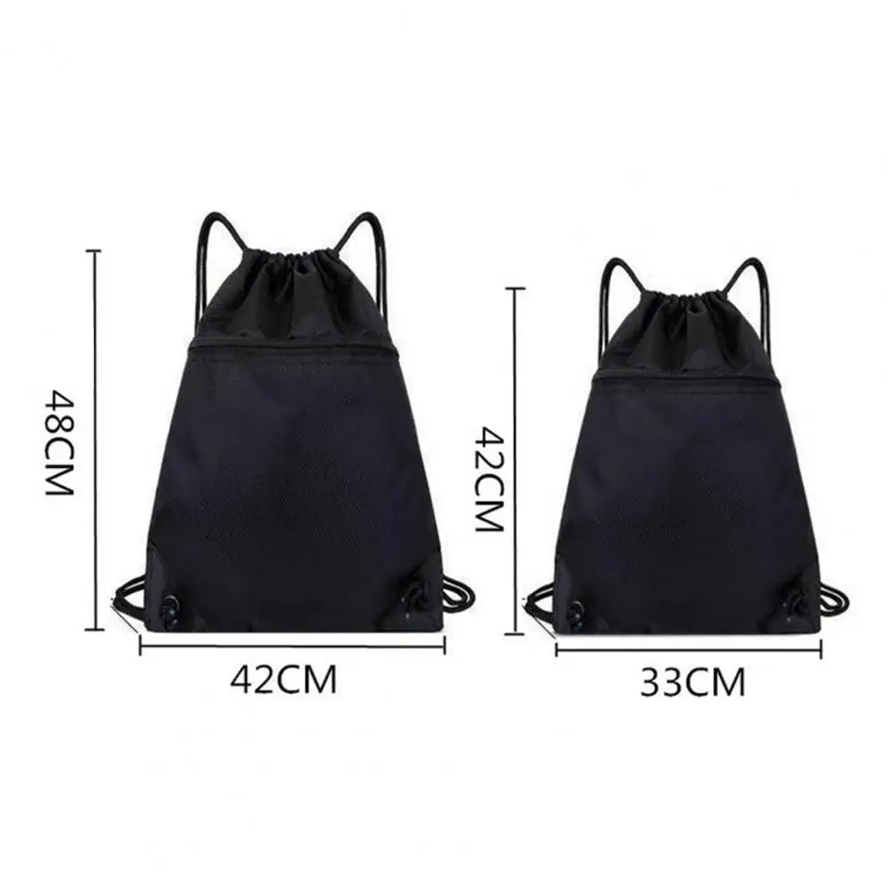 Unisex Sports Backpack Foldable Water-resistant Pure Color Drawstring Backpack Travel Portable Beach Bag