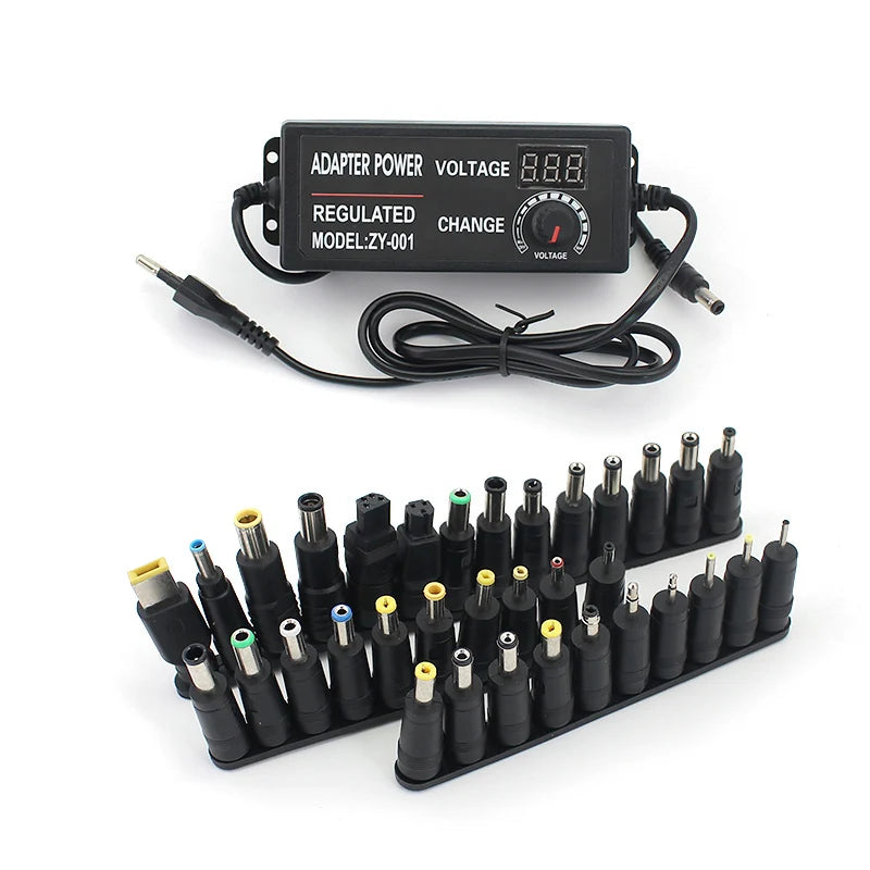AC DC Adjustable Adapter 12V Volt LED Display Screen Power Supply 220V TO 3V 5V 9V 12V 24V 36V With DC Jack Connector Plug