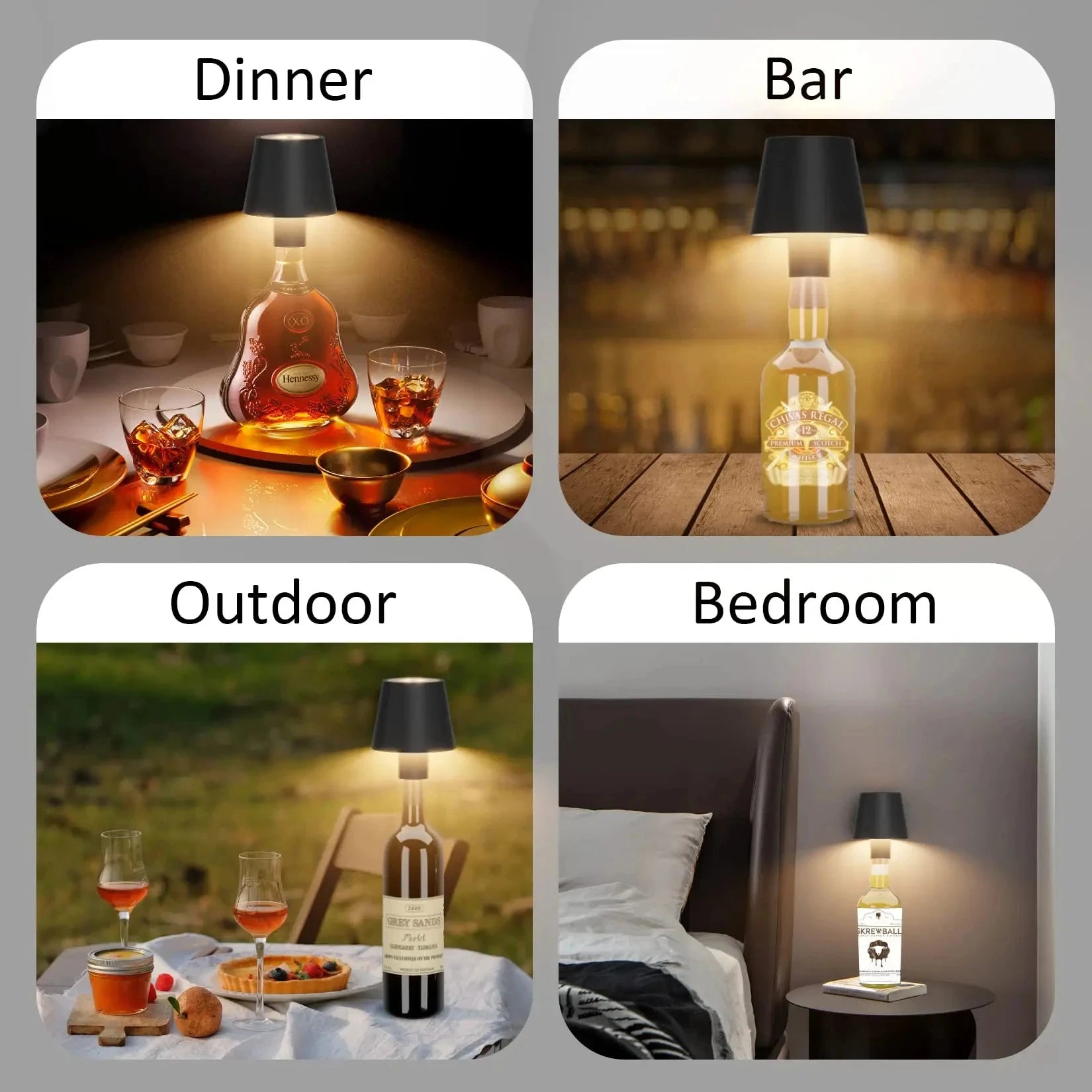 Table Lamp LED Touch Sensor Desktop Night Light Rechargeable Wireless Reading Lamp For Hotel Bar Restaurant Bedroom Decor Light