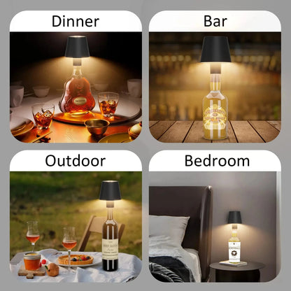 Table Lamp LED Touch Sensor Desktop Night Light Rechargeable Wireless Reading Lamp For Hotel Bar Restaurant Bedroom Decor Light