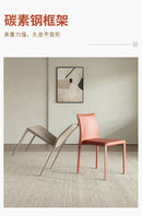 Stackable Household Dining Chairs Italian Style Minimalism Light Luxury Dining Chairs Makeup Backrest Cadeira Home Furniture