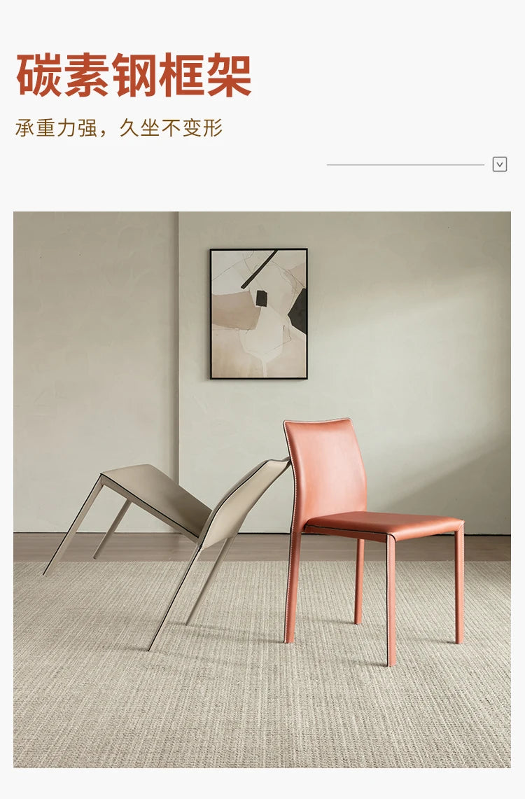 Stackable Household Dining Chairs Italian Style Minimalism Light Luxury Dining Chairs Makeup Backrest Cadeira Home Furniture