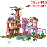 Friends City Tree House Summer Holiday Villa Castle Building Blocks Sets Garden Model DIY Toys Kids Girl Boy Child Birthday Gift