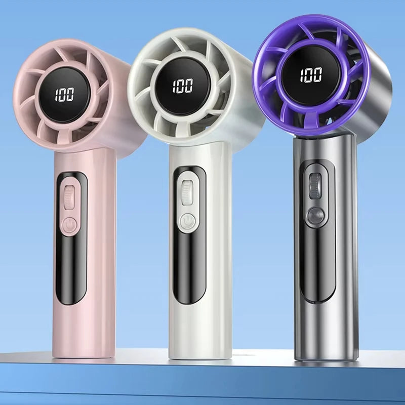Xiaomi Handheld Portable Fan 100 Wind Speeds Adjustable Usb Charging Mini Outdoor Portable Turbo Long-lasting High Speed Fan