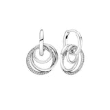 2024 New 925 Silver Plated Double Hoop Earrings For Women Butterfly Sun Moon Heart DIY Accessories 