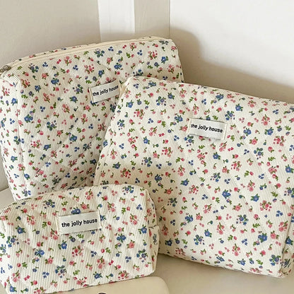 Bolsa de maquillaje para mujer, bolsa de cosméticos Floral, bonitas bolsas de maquillaje, bolsas de cosméticos, bolsa de viaje portátil, estuche escolar para lápices, decoración del hogar