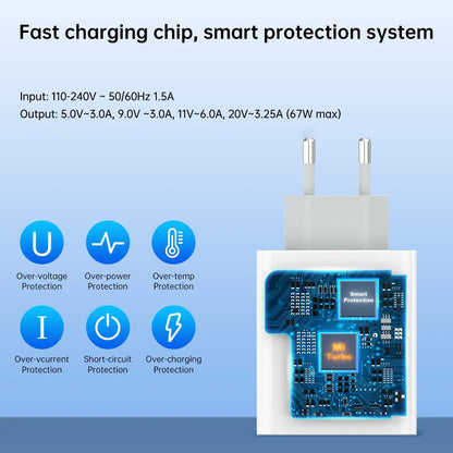 Cargador USB superrápido original Xiaomi de 67 W con interfaz USB C PD, adaptador de cargador de teléfono para iPhone 15, Samsung, Huawei, Turbo Charge, nuevo