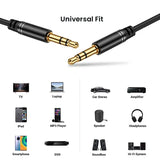 Cable de audio de 3,5 mm, cable auxiliar, adaptador de entrada de audio, cable auxiliar macho a macho, compatible con estéreos de coche, altavoces y auriculares.