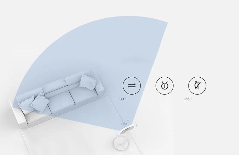 XIAOMI MIJIA Floor Fan,7 Blade,Adjustable wide-angle 90°,Home Fan For Living room,Support Connect MI HOME APP Wired Fan
