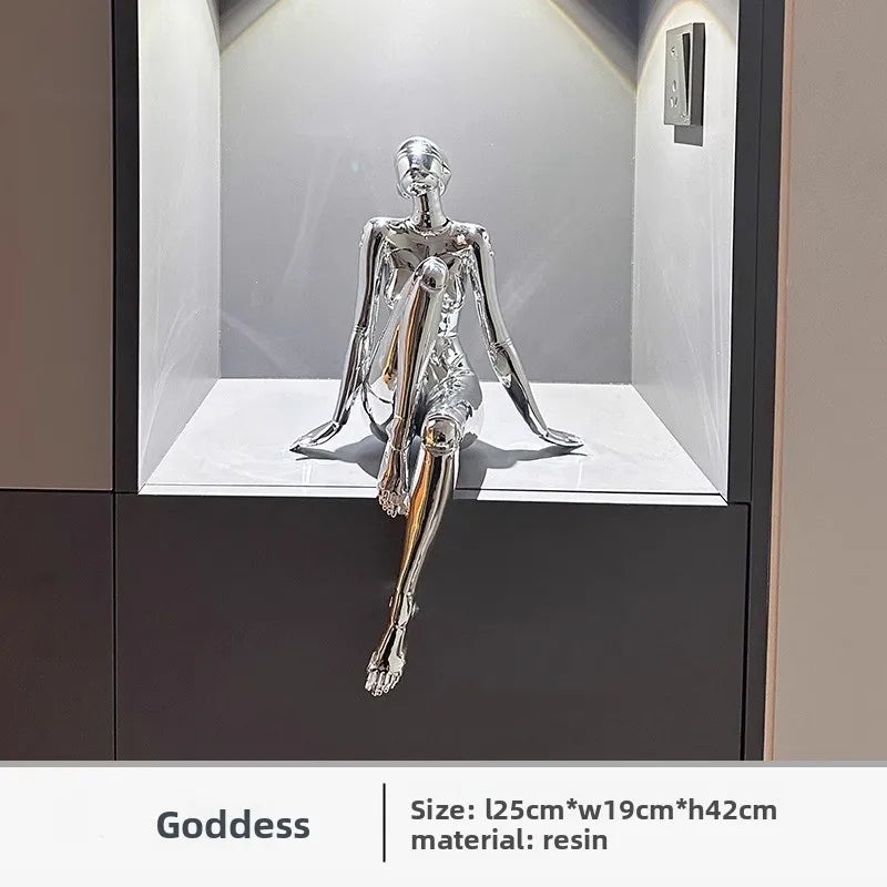 Mechanical Goddess Ornament - High-Tech Technological Decoration for Living Room, Entryway, TV Stand, Wine Cabinet, Office Desktop