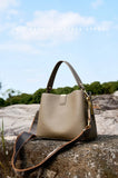 100% Genuine Leather Women's Bucket Bag Luxury Designer Versatile Shoulder Bag Women Commuter Crossbody Bags Female Handbag