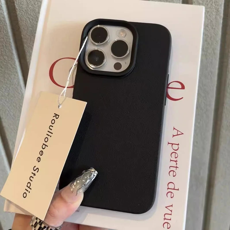 Soft Candy Color Lichee Pattern Silicone Phone Case For iPhone 11 12 13 14 15 16 ProMax Plus 16E X XS XR Shockproof Bumper Cover