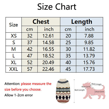 New Dog Black Beige Vintage Sweater for Small Medium Dog Christmas Halloween Day Wear Sweater Pullover