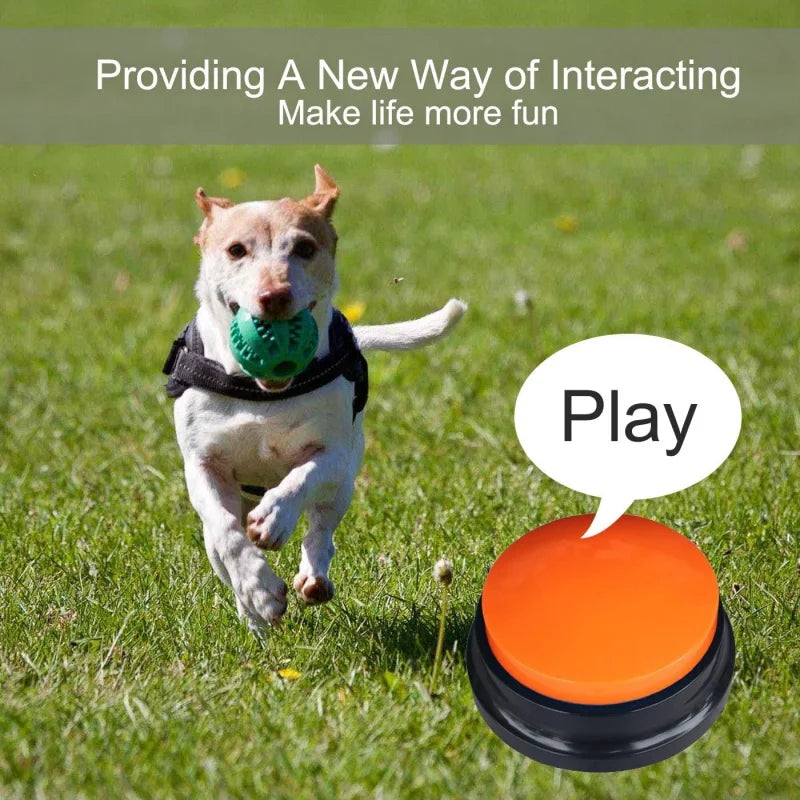 Botão De Gravação De Voz Para Comunicação Pet, Botões Do Cão, Buzzer De Treinamento, 30 Segunda Gravação, Cor, Cão