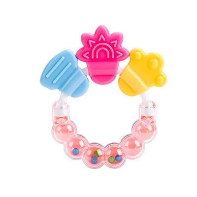 Baby Toys 0 6 Months Rattle Teether Development Games Sensory Toys Soft Silicone Teether Chewable For Newborns Babies 12 Months