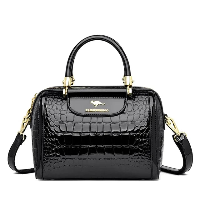 Bolsas de luxo de couro macio bolsas femininas designer 3 camadas ombro crossbody sac senhoras grande capacidade compras mensageiro tote