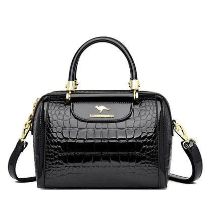 Luxury Soft Leather Handbags Women Bags Designer 3 Layers Shoulder Crossbody Sac Ladies Large Capacity Shopping Messenger Tote 