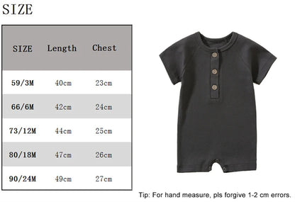 Pelele de verano para bebé, pijama fino de manga corta, mono acanalado, ropa de punto elástica, mono para niña