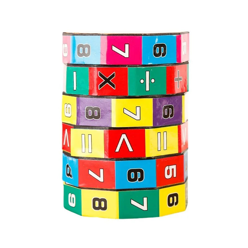 Montessori Magic Cylinder Mathematics Numbers Cube Arithmetic Toy Kids Math Counting Game Puzzle for Children Education Learning