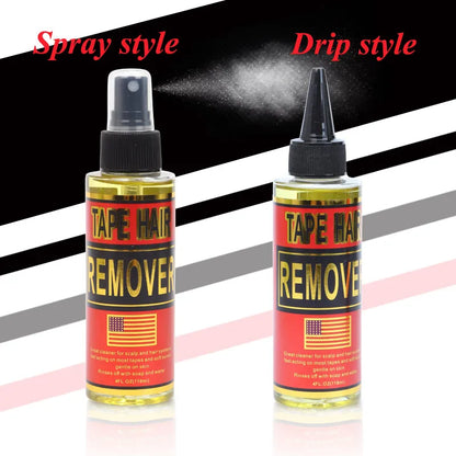 Spray removedor de cola de renda, 4oz, ação rápida, spray de liberação de resíduos, solução de remoção para perucas de renda, extensões, sistemas de cabelo, fita