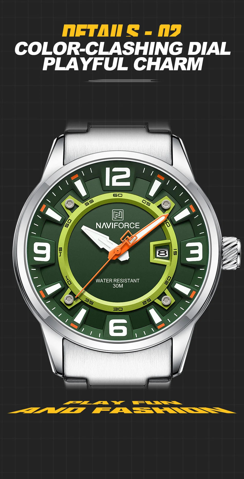 NAVIFORCE Brand Fashion Men's Watch Waterproof Luxury Luminous Male Calendar Quartz Wristwatch Relogio Masculino 2024 New Arrival