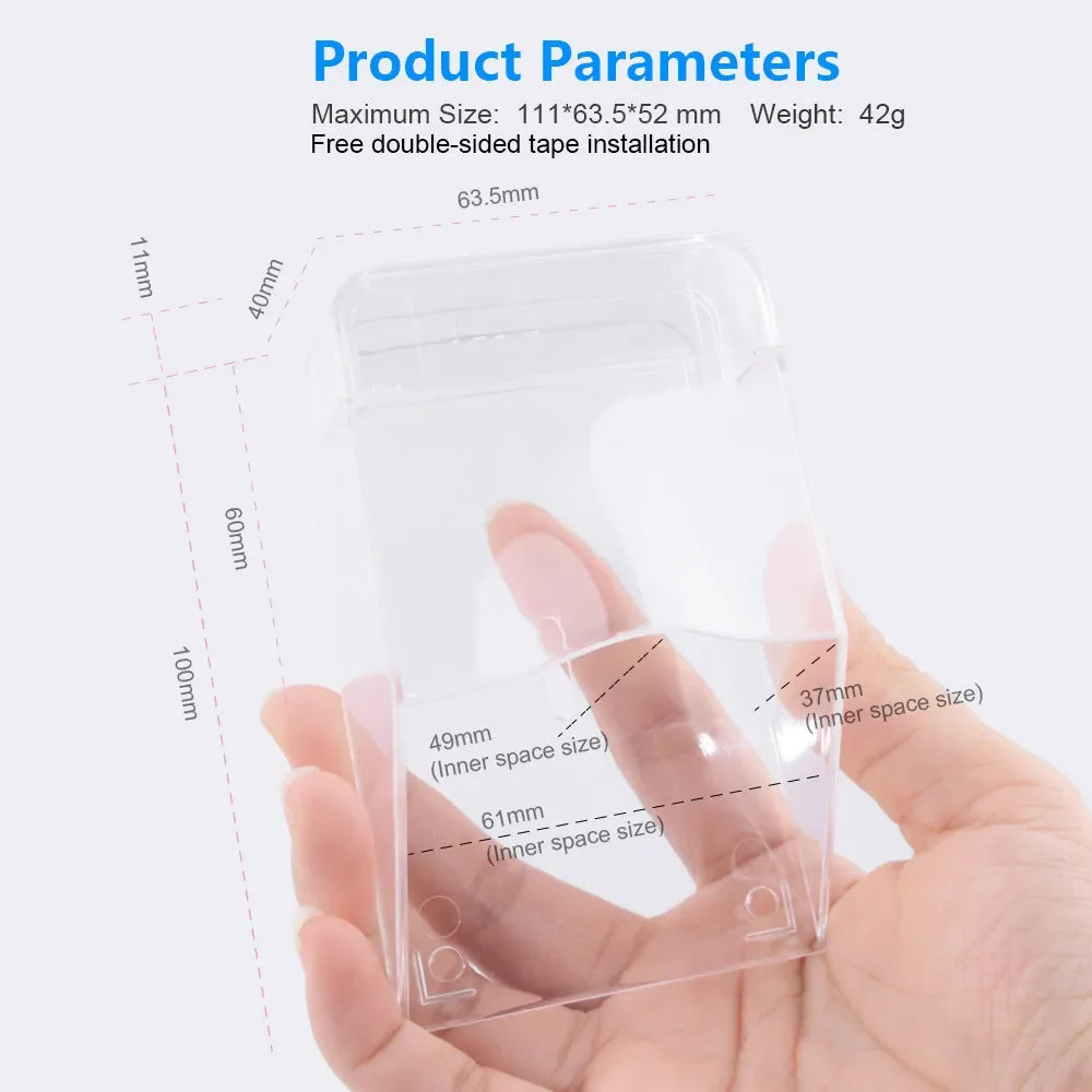 Outdoor Home Doorbell Transparent Waterproof Cover Wireless Door Bell Chime Button Protective Cover Splash Guard Cover