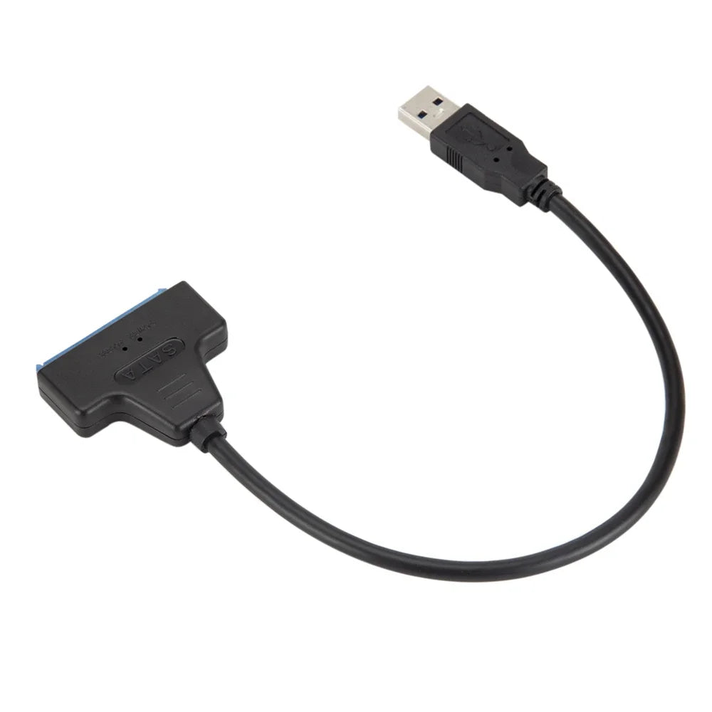Cable adaptador SATA a USB 3.0 de 22 pines, compatible con discos duros externos HDD/SSD de 2,5 pulgadas, hasta 6 Gbps.