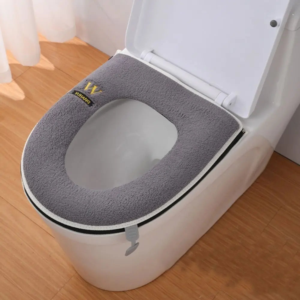 Thickened Toilet Seat Cover Winter Warm Soft Washable Mat Seat Case Toilet Lid Pad Bidet Cover Bathroom Accessories