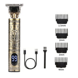 T9 LCD Electric Hair Trimmer Oil Shaving Head Electric Clipper Engraving Electric Clipper Hair Precision Trimmer for Men Care
