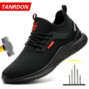 Safety Shoes Men With Steel Toe Cap Anti-smash Men Work Shoes Sneakers Light Puncture-Proof Indestructible Shoes Tactical Boots