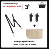 Leather Replacement Crossbody Bag Strap For Longchamp Mini Bag Shoulder Strap Without Punching Modification Bag Accessories